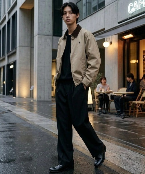 日本直送【U.S. POLO ASSN.】Corduroy Collar Drawstring Jacket - Unisex