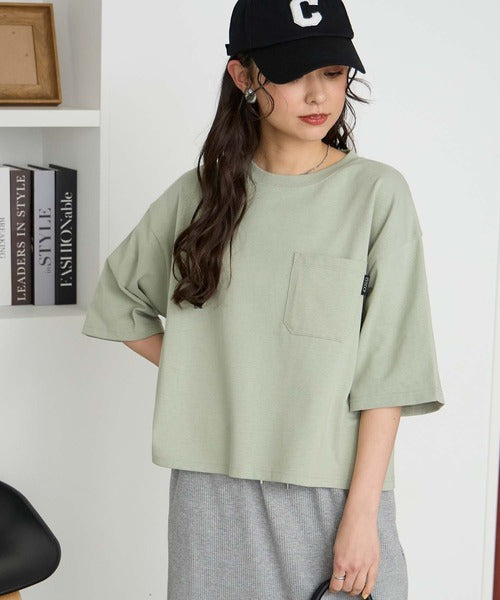 日本直送The Craft Crew Oversized Cropped Pocket Tee