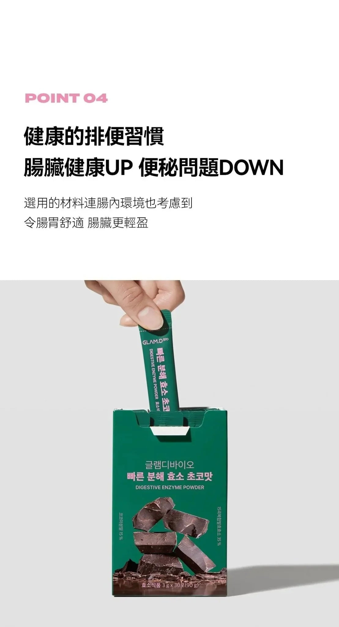 【一口價$185起/盒】GLAM.D 極速分解酵素 3g (1盒30包) 4款口味 - HLY & CHOCCICO