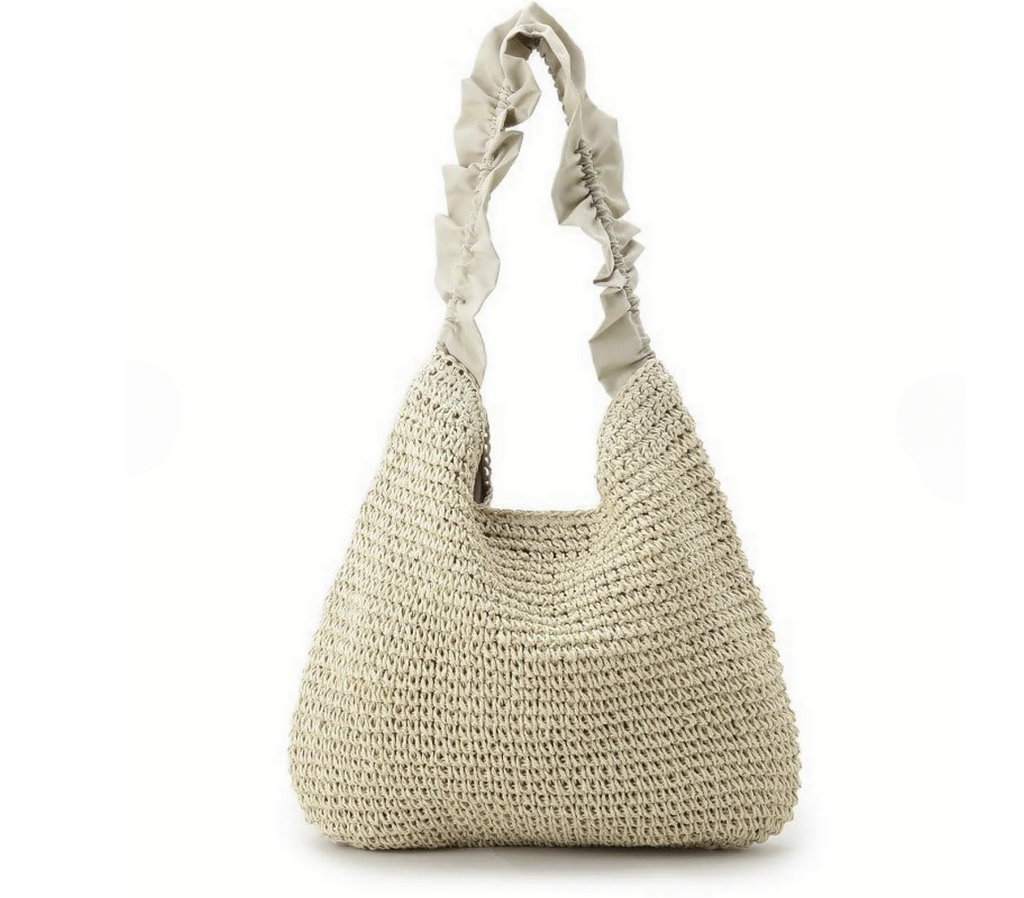 日本直送Frill Gather Paper One Shoulder grove