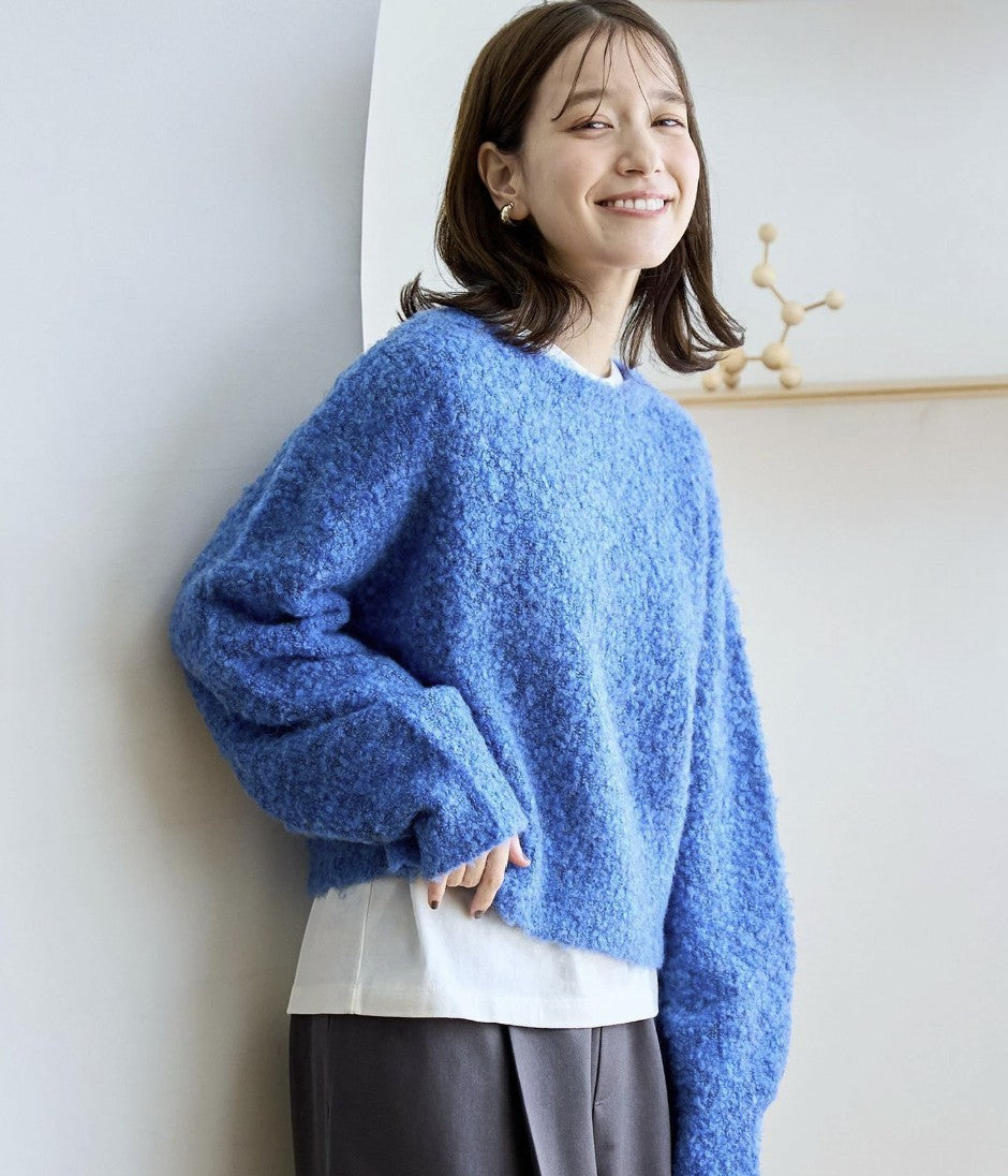 日本直送 Boucle 2-Way Mixed Knit Cardigan - HLY & CHOCCICO