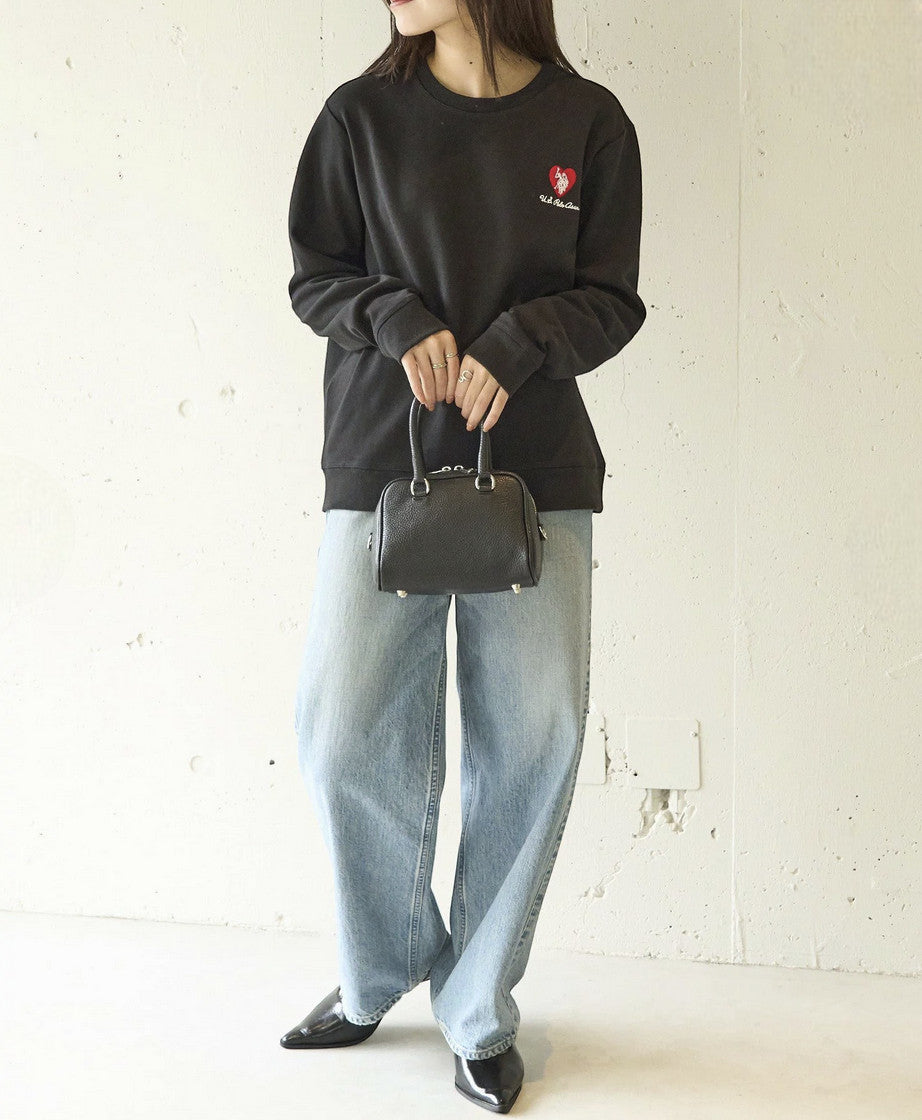 日本直送 U.S. POLO ASSN Heart Embroidery Crew Neck Sweatshirt - HLY & CHOCCICO