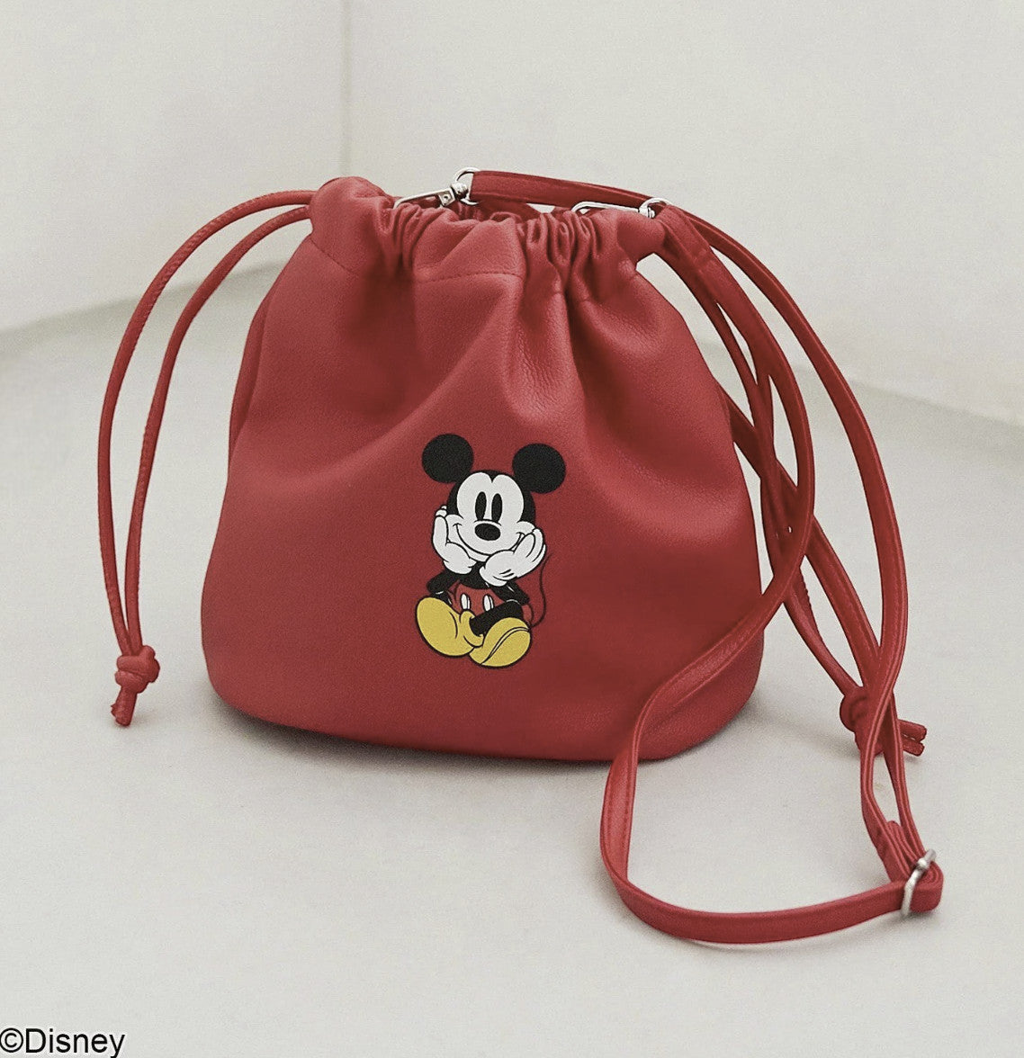 日本直送MICKEY Leather-Like Drawstring Bag - HLY & CHOCCICO