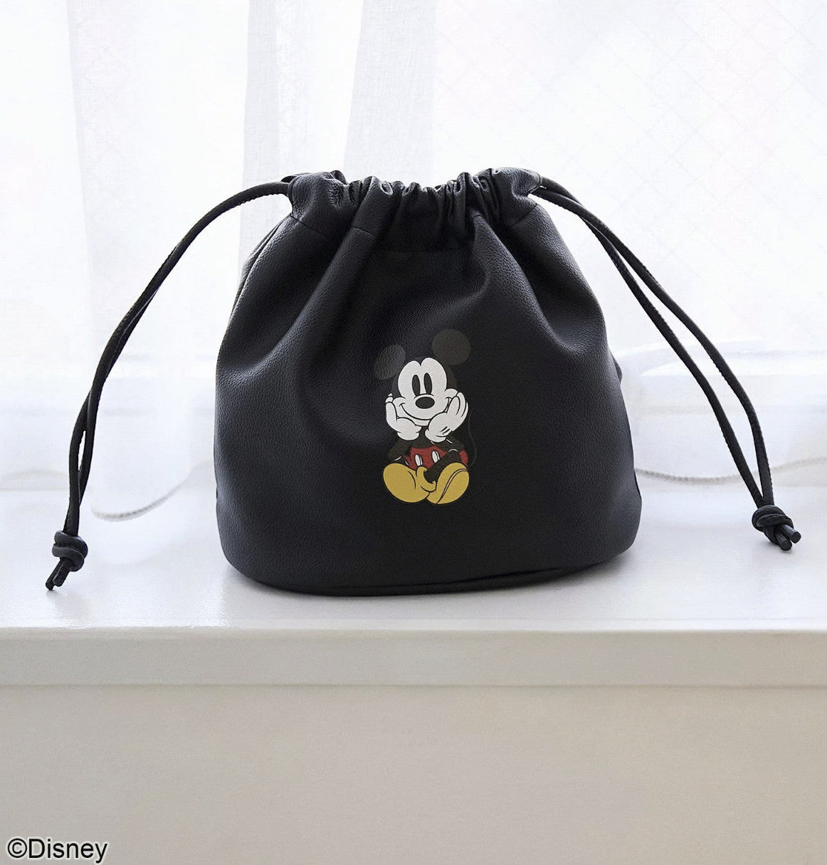 日本直送MICKEY Leather-Like Drawstring Bag - HLY & CHOCCICO