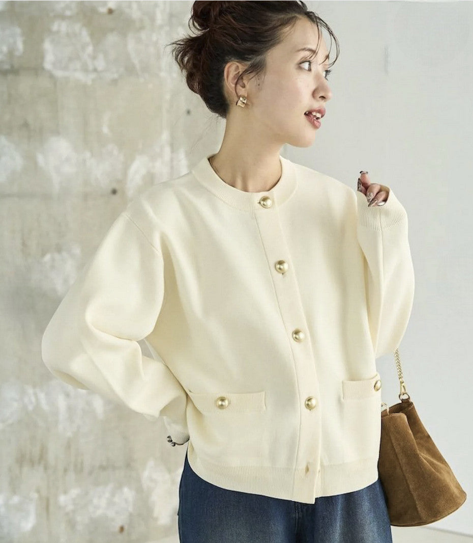 日本直送 25AW Gold Button Knit Cardigan - HLY & CHOCCICO