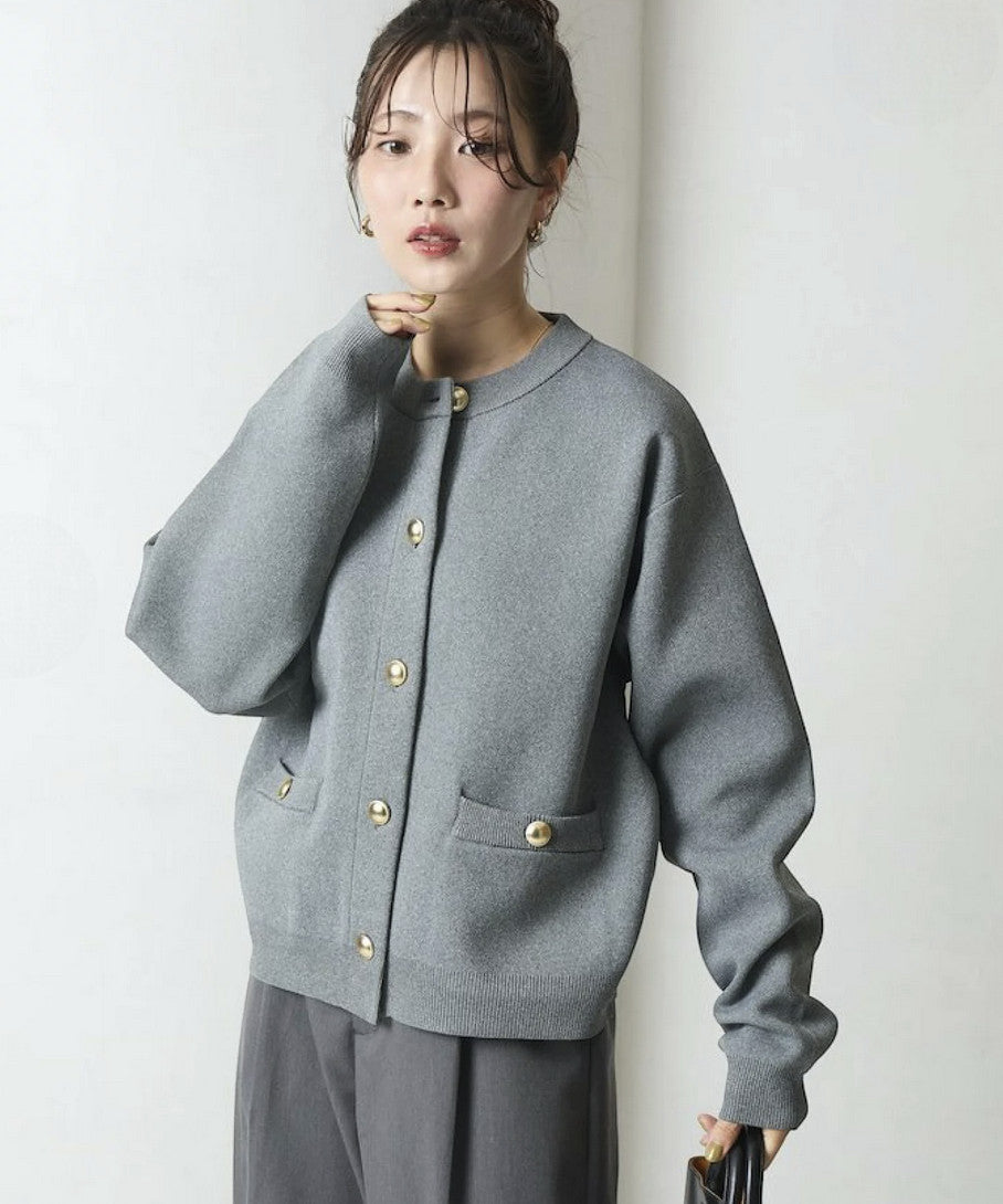 日本直送 25AW Gold Button Knit Cardigan - HLY & CHOCCICO