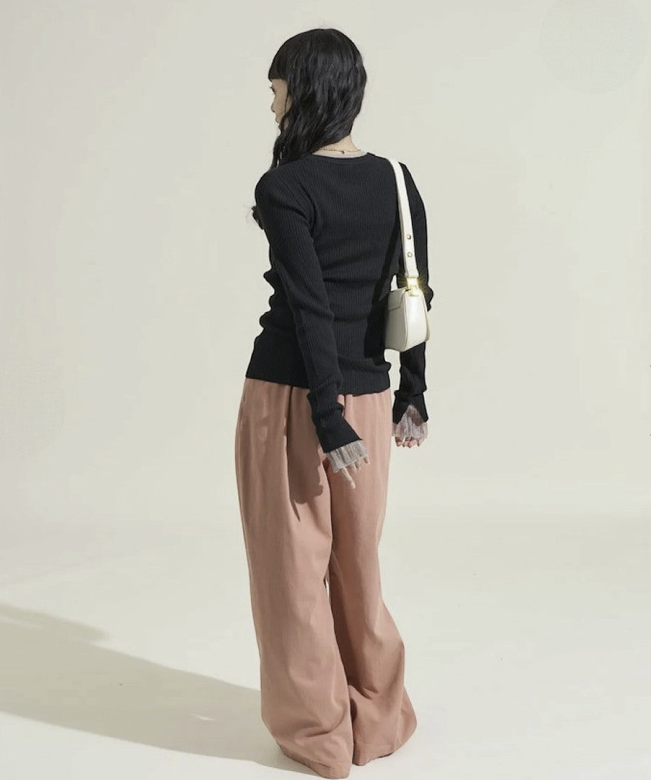 日本直送25AW Washable Color Scheme Layered Sheer Knit - HLY & CHOCCICO