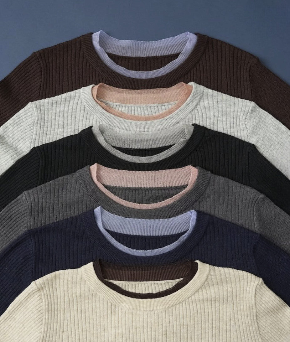 日本直送25AW Washable Color Scheme Layered Sheer Knit - HLY & CHOCCICO