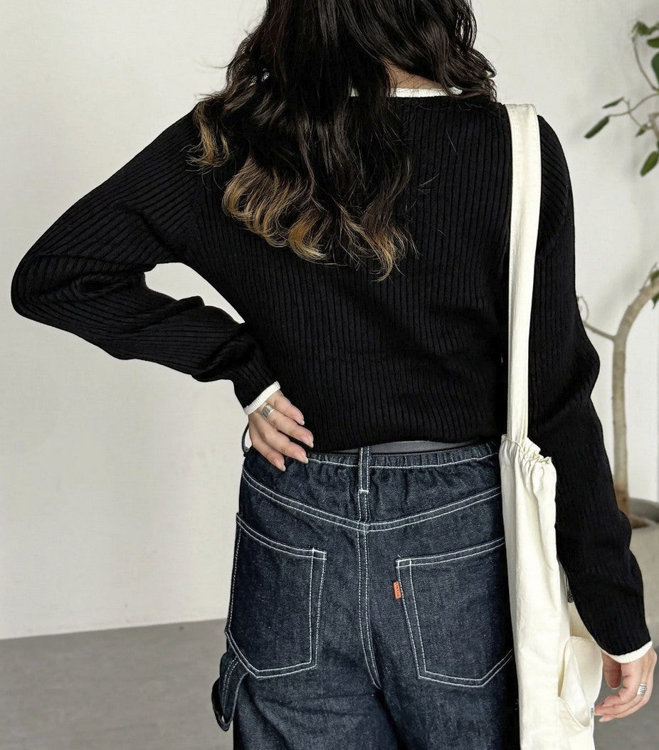 日本直送 U.S. POLO ASSN Crew Neck Ribbed Knit - HLY & CHOCCICO