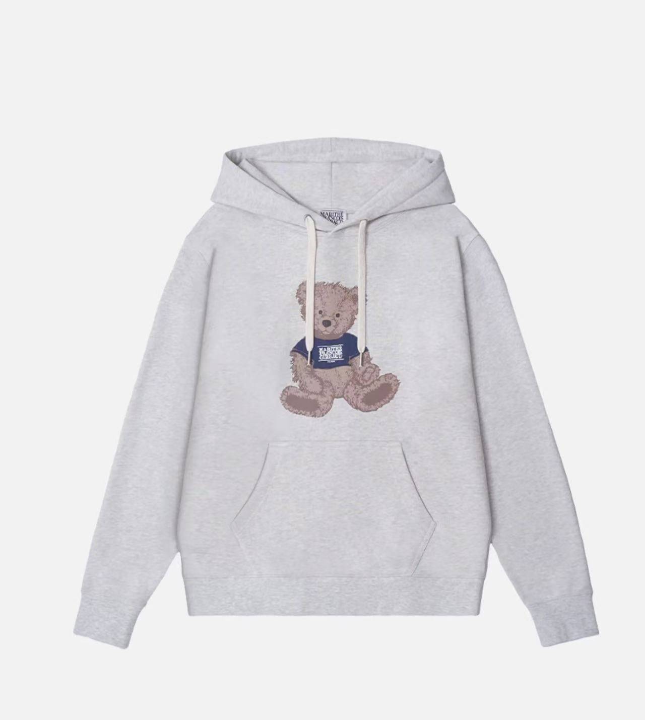 MARITHE CLASSIC LOGO & BEAR HOODIE - HLY & CHOCCICO