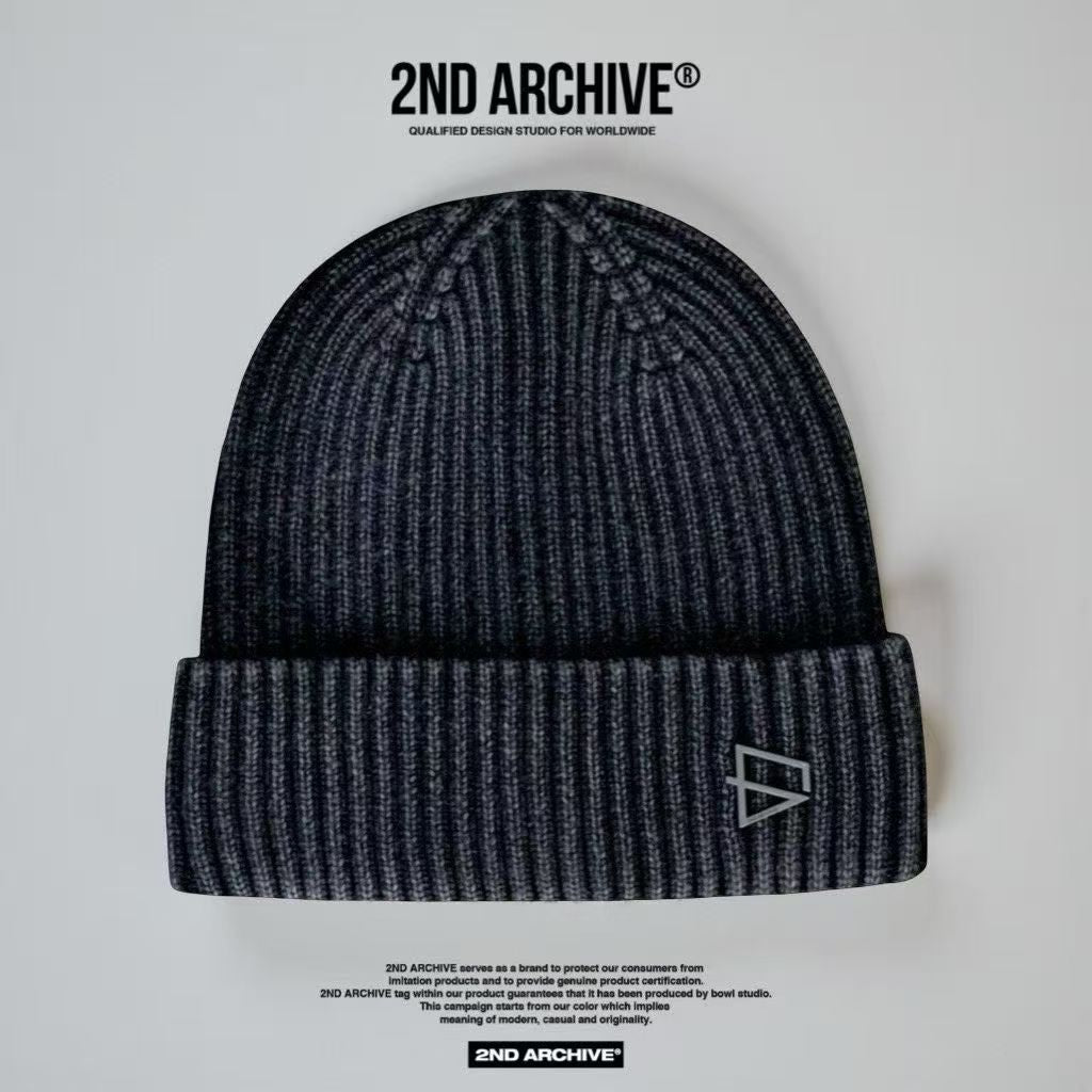 韓國直送 2ND ARCHIVE Stone Washing Cuff Beanie - HLY & CHOCCICO