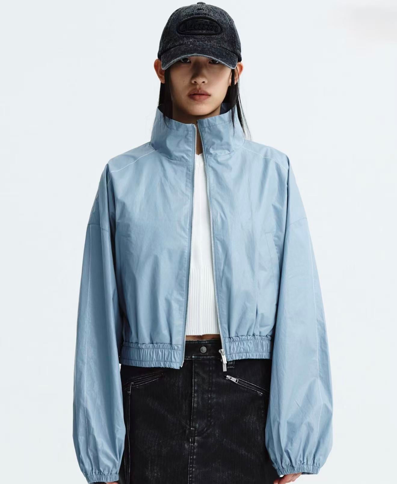 MATIN KIM MATIN COATING CROP BLOUSON