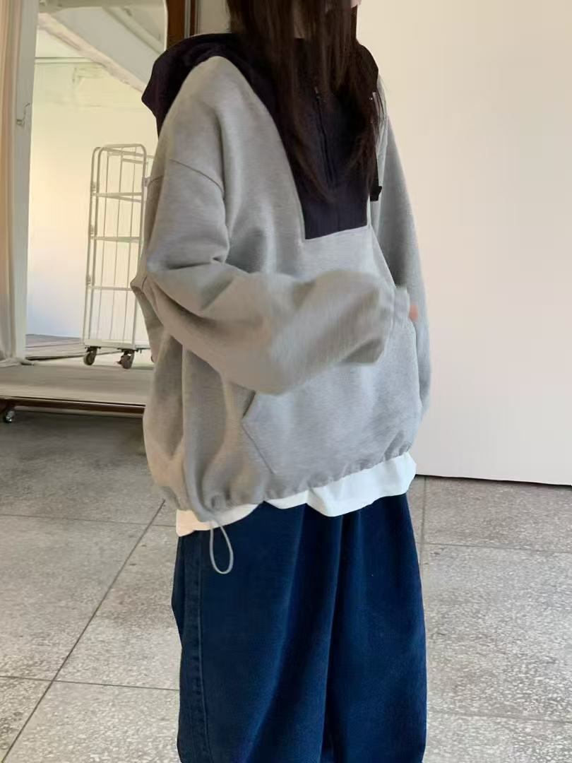 韓國直送Chic Color-Block Hoodie - HLY & CHOCCICO