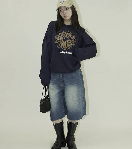 🌟售完即止🌟日本直送Love Pop Studio Flower Embroidery Sweat (限量版)