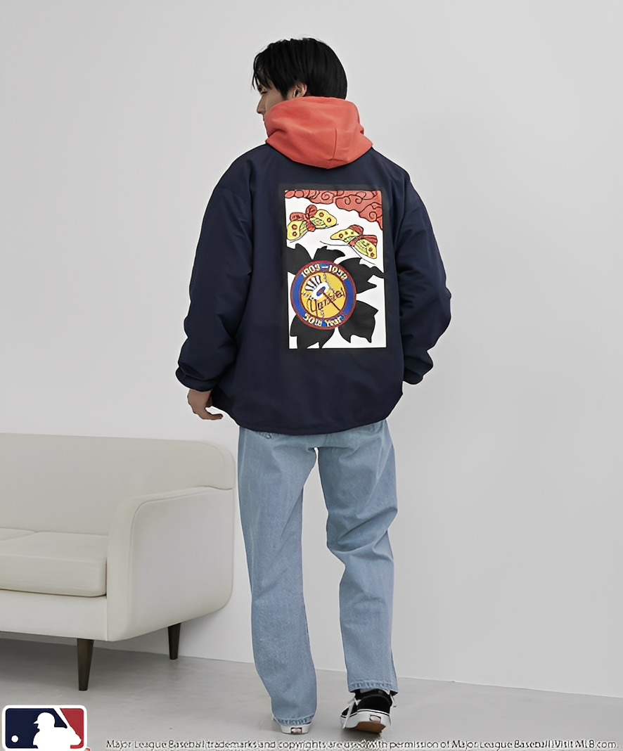 日本直送 MLB 別注Hanafuda Back Print Coach Jacket - HLY & CHOCCICO