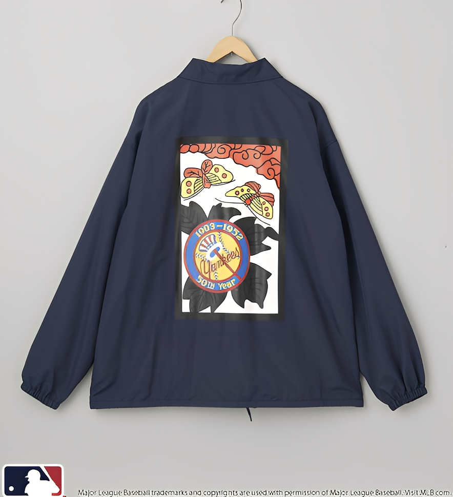 日本直送 MLB 別注Hanafuda Back Print Coach Jacket - HLY & CHOCCICO