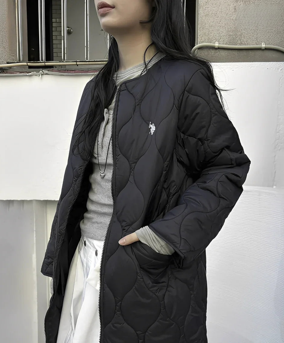 日本直送U.S. POLO ASSN. Nylon Quilted Long Coat - HLY & CHOCCICO