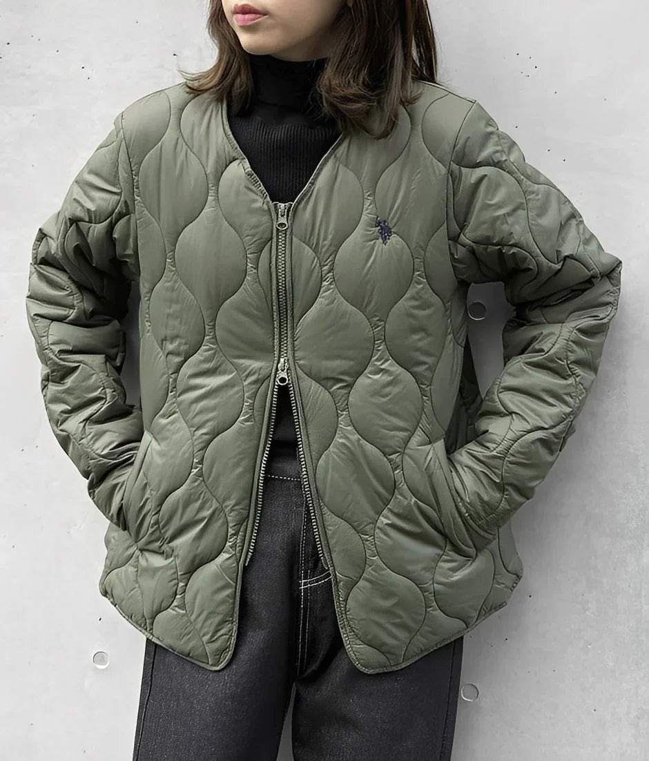 日本直送U.S. POLO ASSN Nylon Quilted Jacket Double Zip - HLY & CHOCCICO