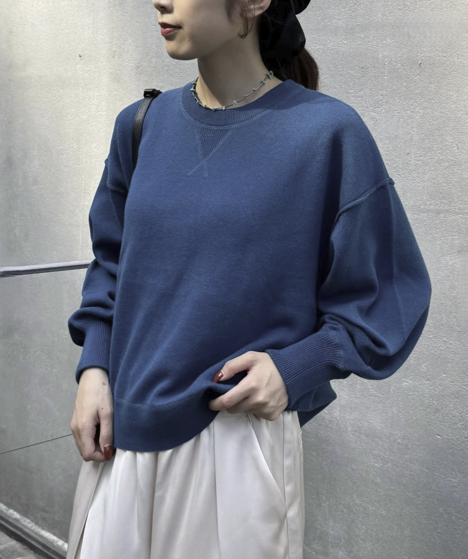 日本直送 Sweat-Like Volume Sleeve Knit - HLY & CHOCCICO