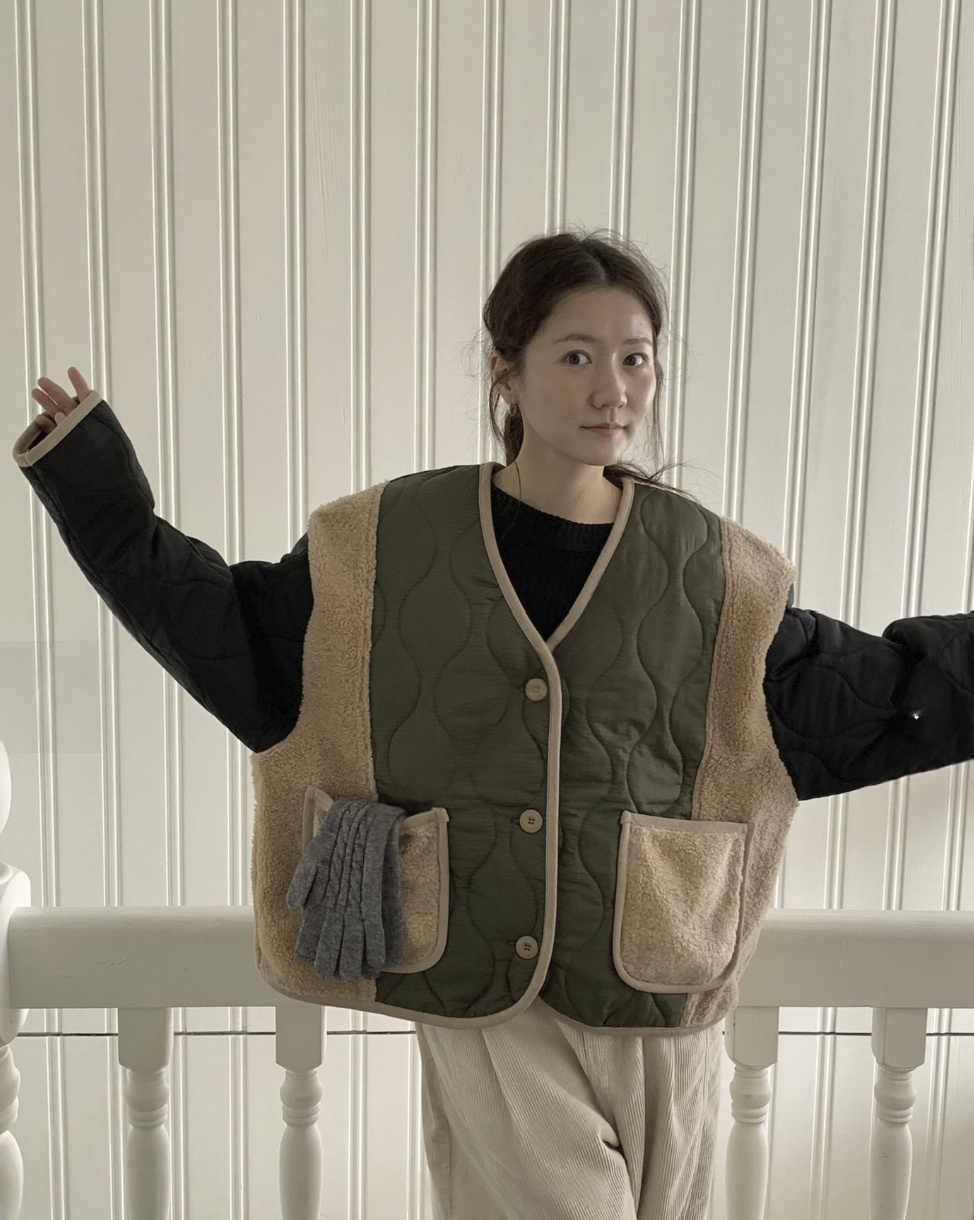 韓國直送Color Block Snoopy Jacket