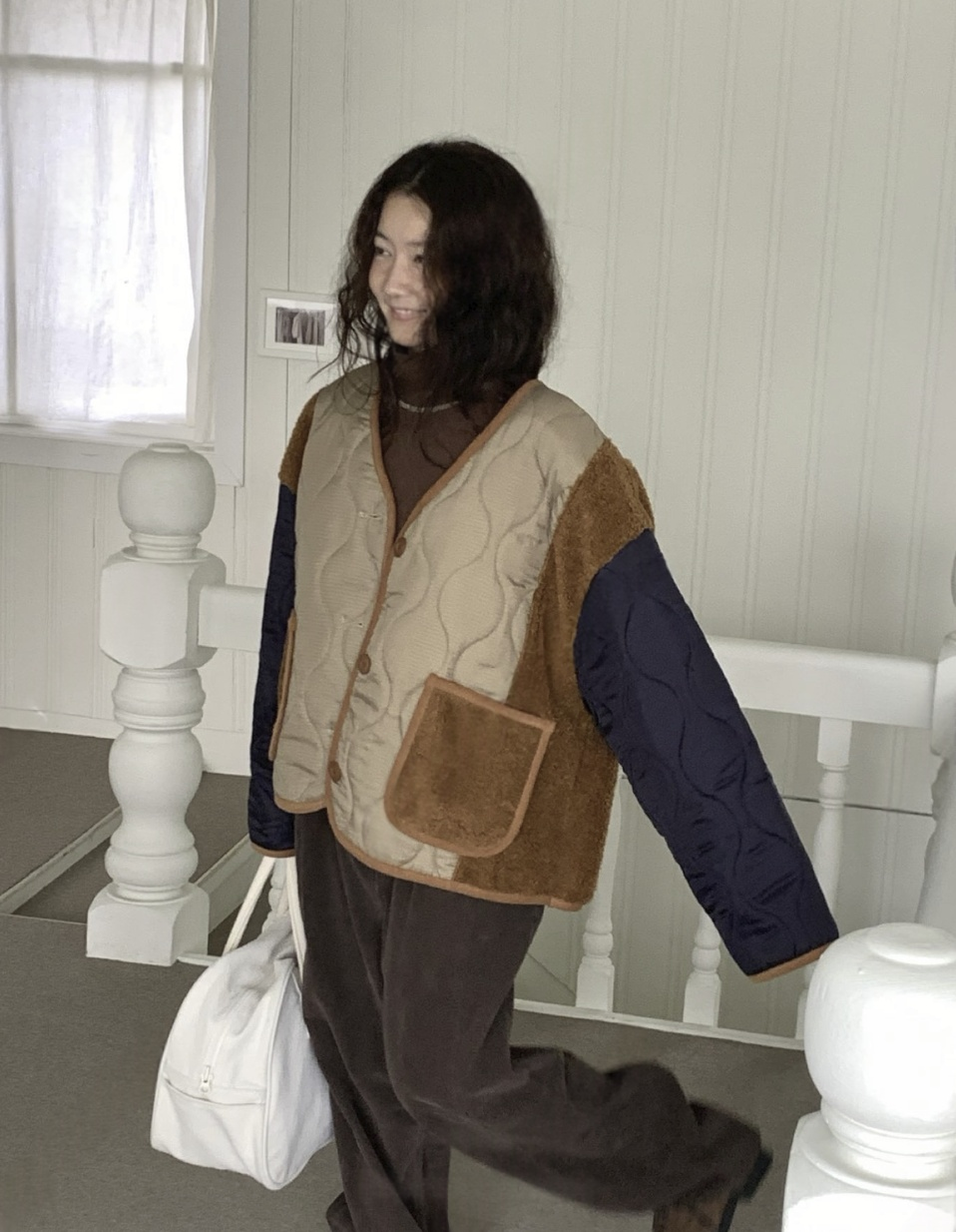 韓國直送Color Block Snoopy Jacket