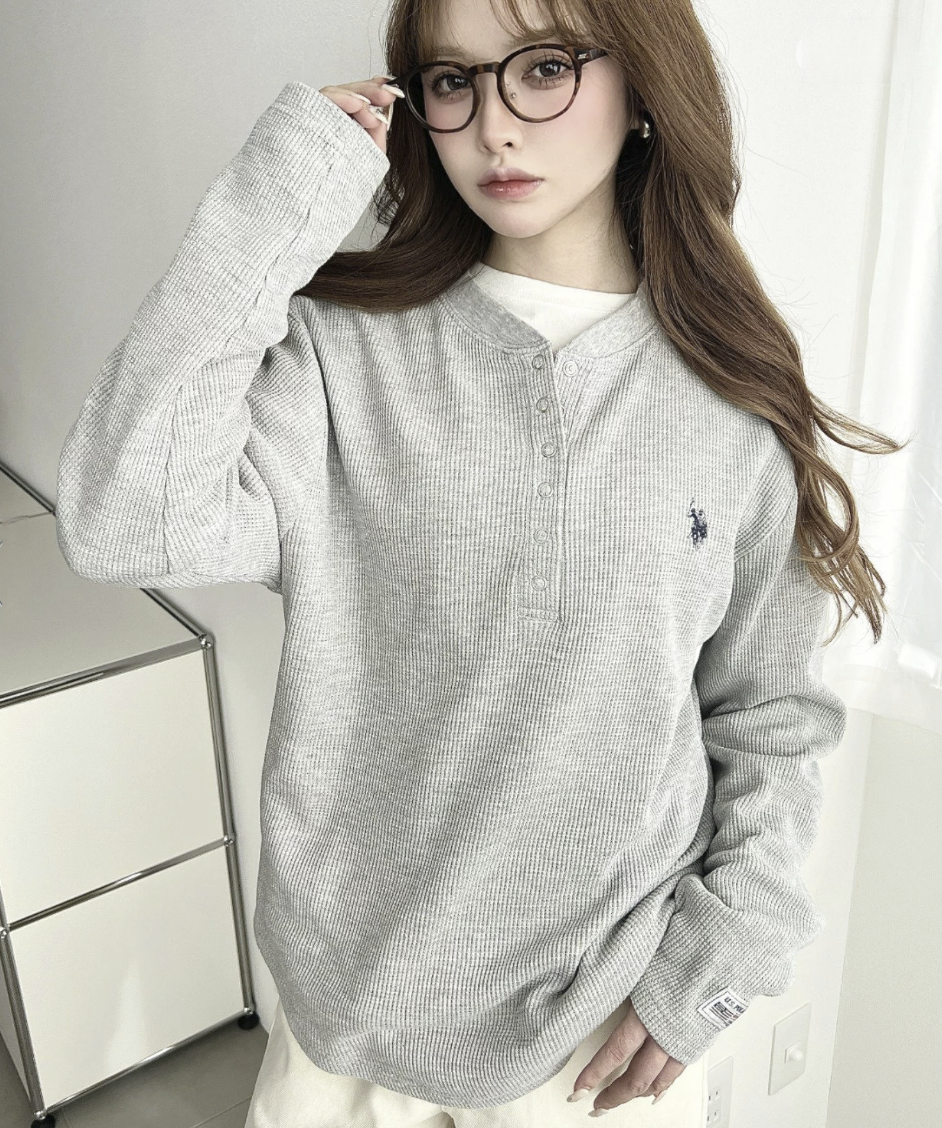 日本直送U.S.POLO ASSN. One-Point Embroidery Long Sleeve