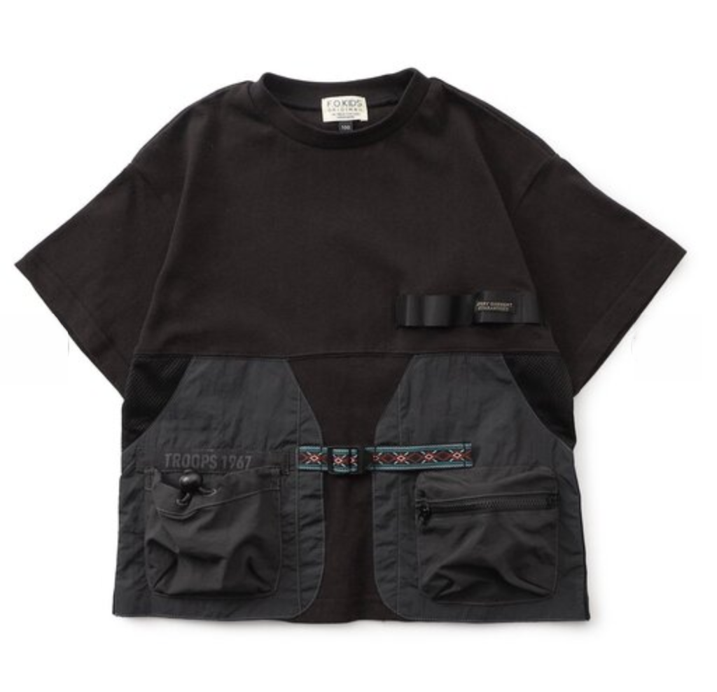 🌟售完即止🌟日本直送F.O.KIDS Switch Vest Docking Tee