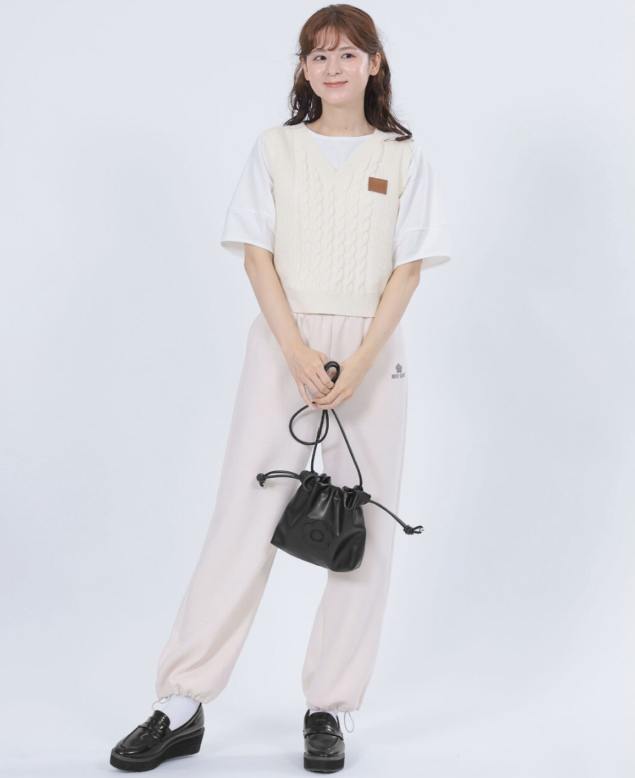 Direct from Japan MARY QUANT Daisy Patch Drawstring Shoulder