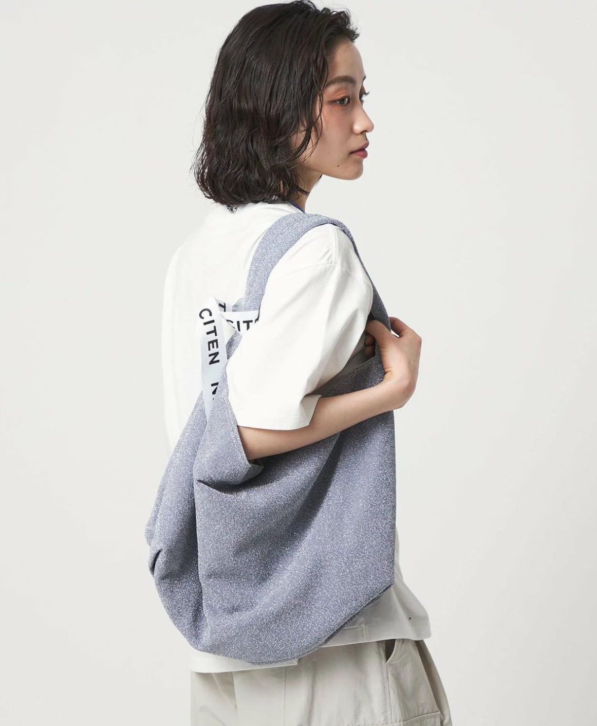 日本直送CITEN Metallic One-Handle Tote Bag
