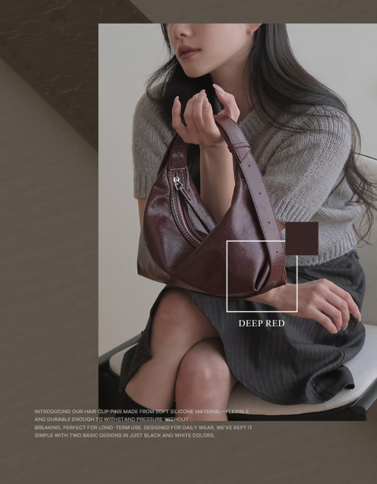 韓國直送Glossy Tote Soft Leather 2-way Bag