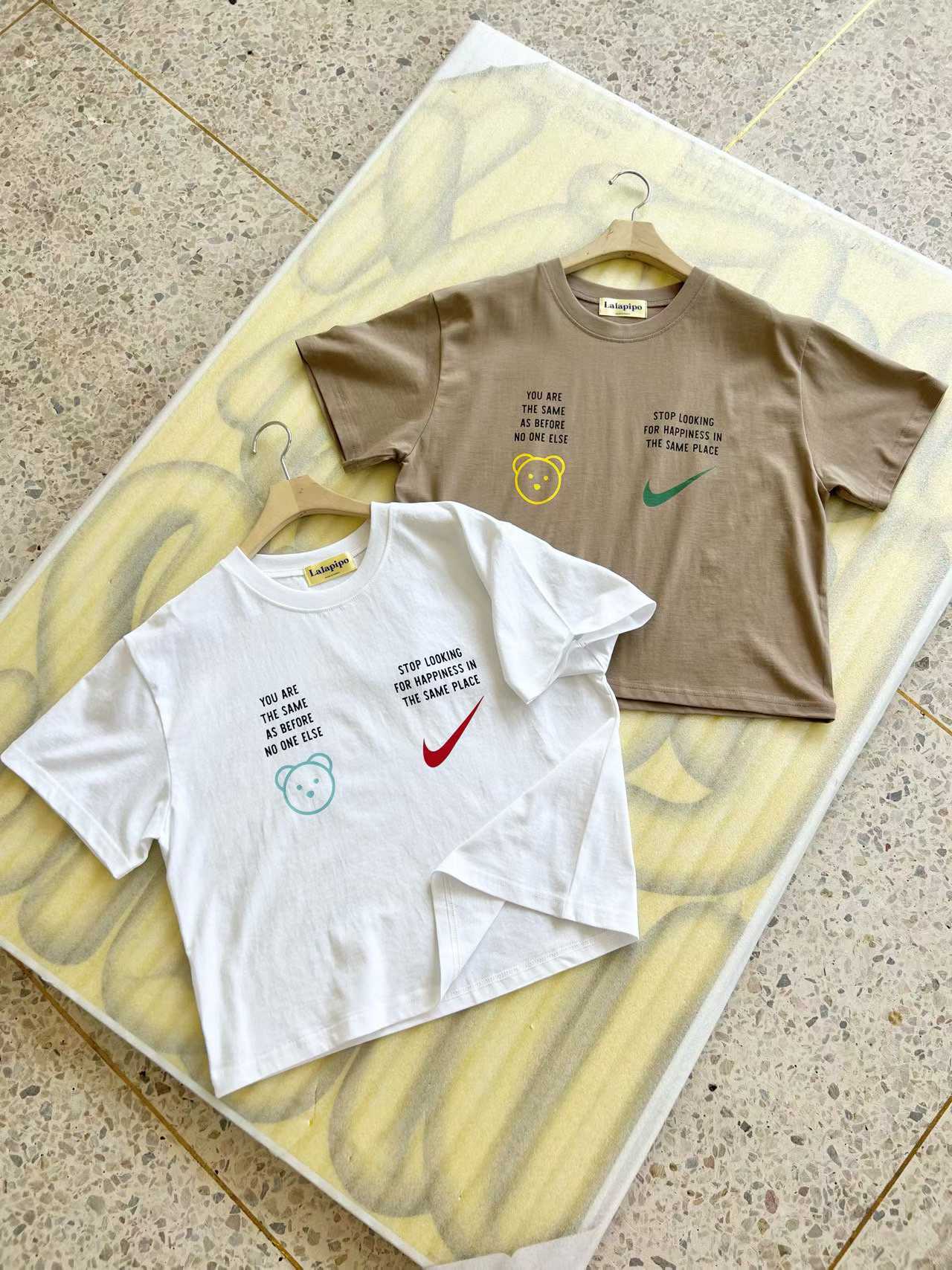 Korean Direct Shipping Chilling Bear Graphic Tee / Shorts