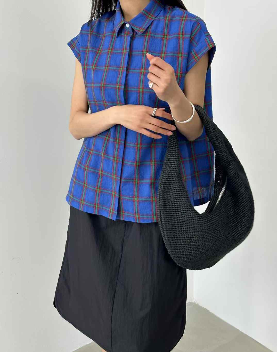 韓國直送Chic Grid Pattern Shirt