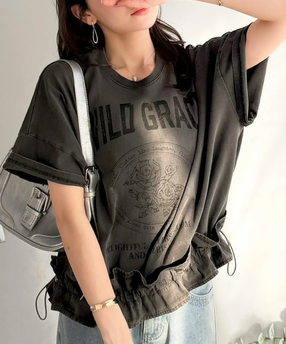 日本直送Mily Bilet Frill Print Tee ❤️🔥截單日6月26 ❤️🔥