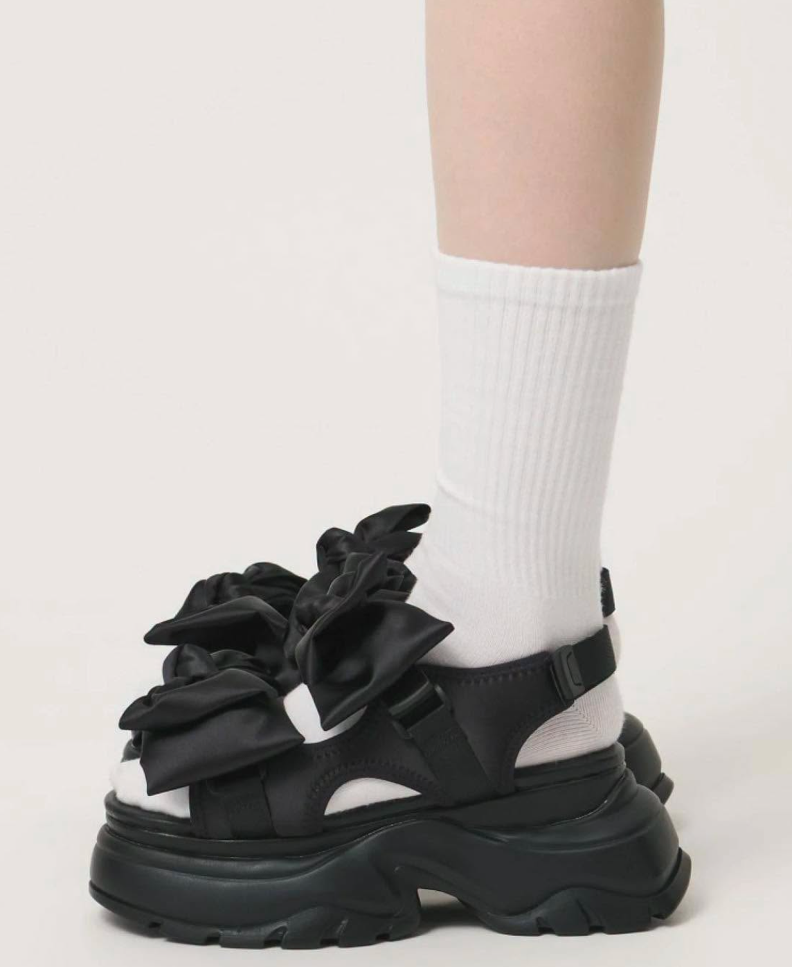 Japan Direct SY UNITED ARROWS Big Ribbon Velcro Sandals