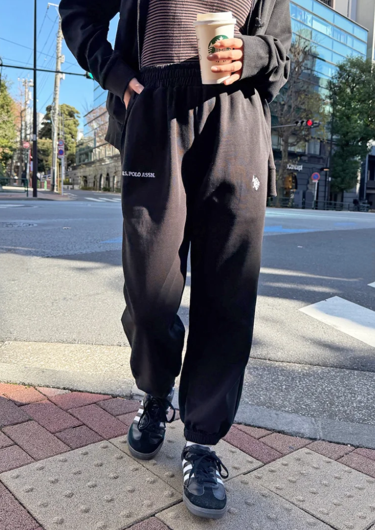 🌟售完即止🌟 日本直送U.S. POLO ASSN Classical One-Point Logo Double-Faced Sweatpants