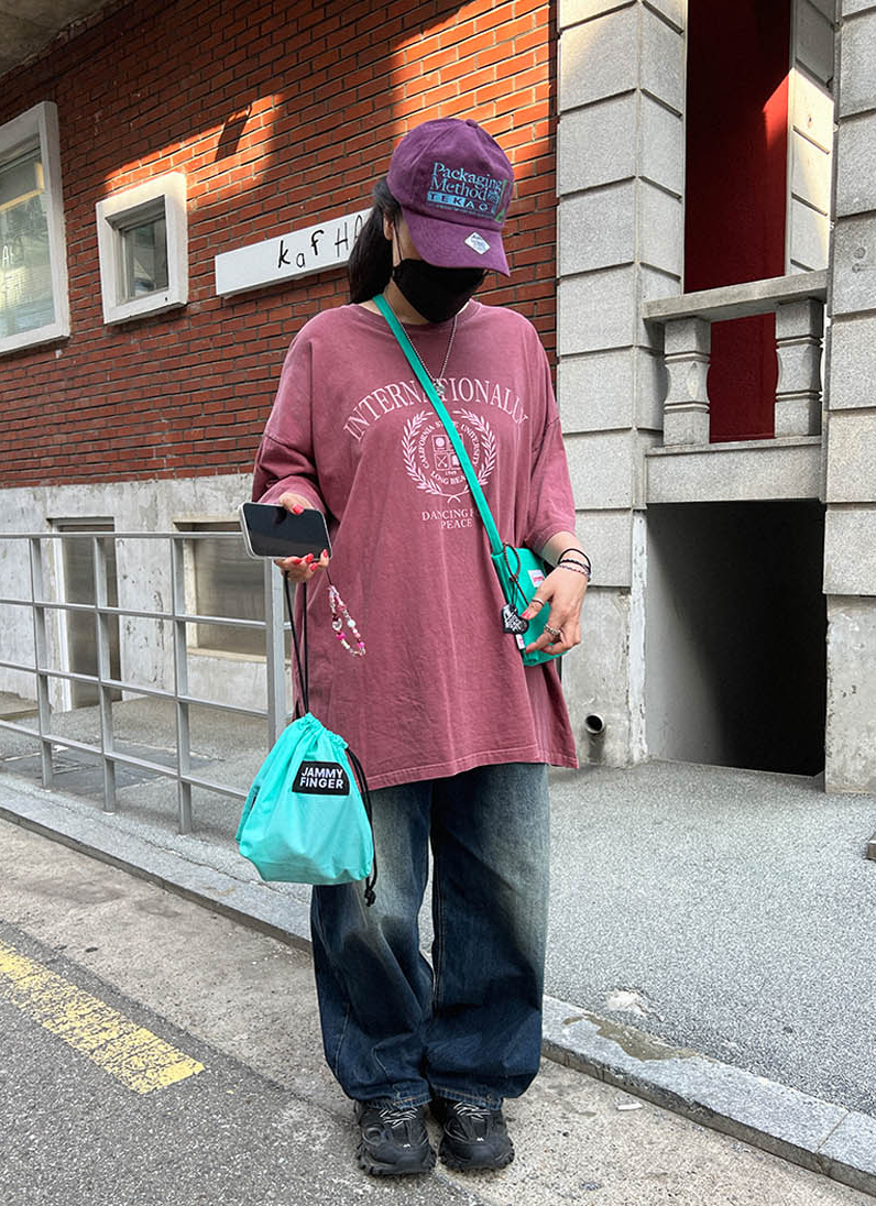 Direct from Korea Jammyfinger Cotton Mini Cross Bag