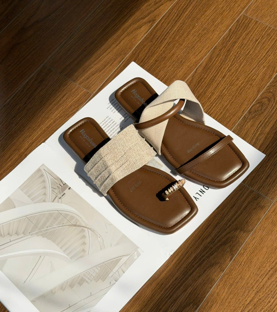 Twisted Strap Thong Sandals