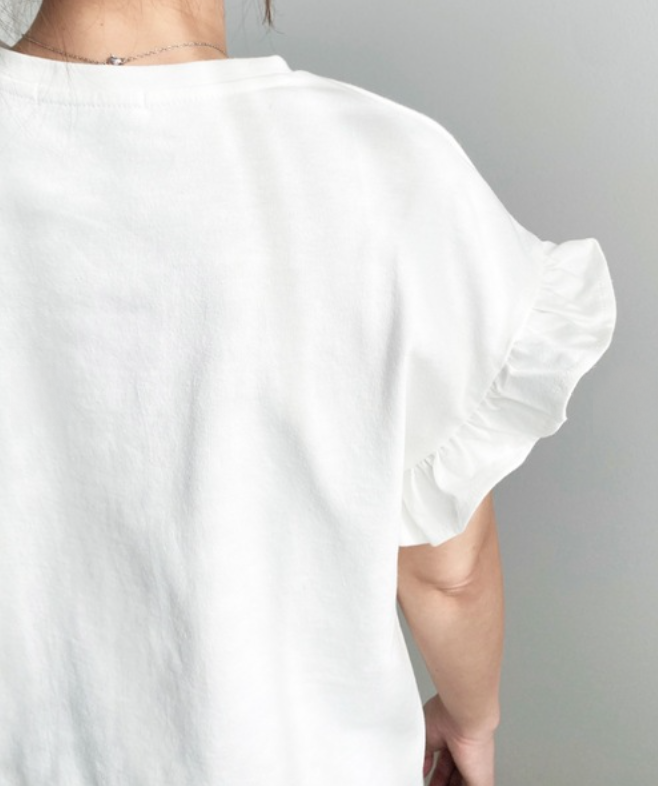 日本直送Us Polo Assn Embroidered Shoulder Frill Tee