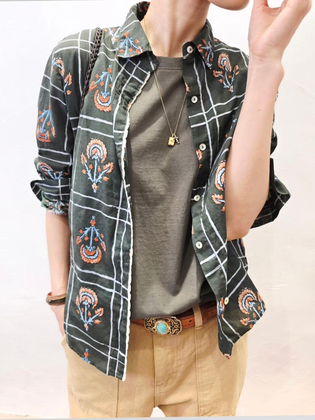 韓國直送Antique Flora Shirt