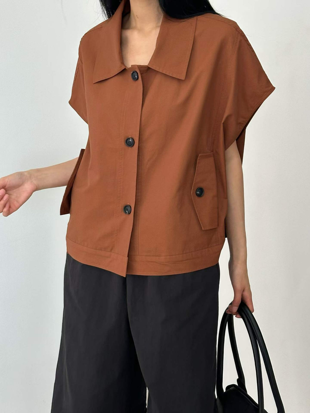Amber Cap-Sleeve Utility Jacket - Direct from Korea