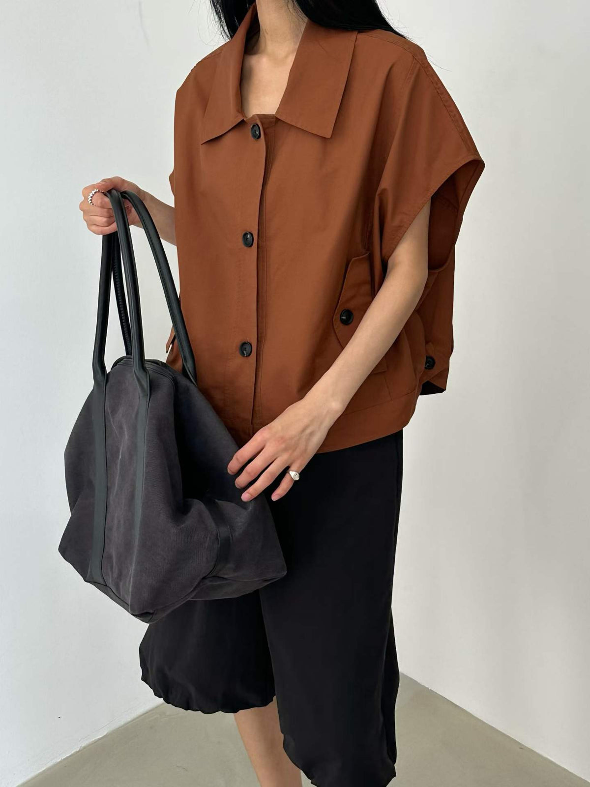 Amber Cap-Sleeve Utility Jacket - Direct from Korea