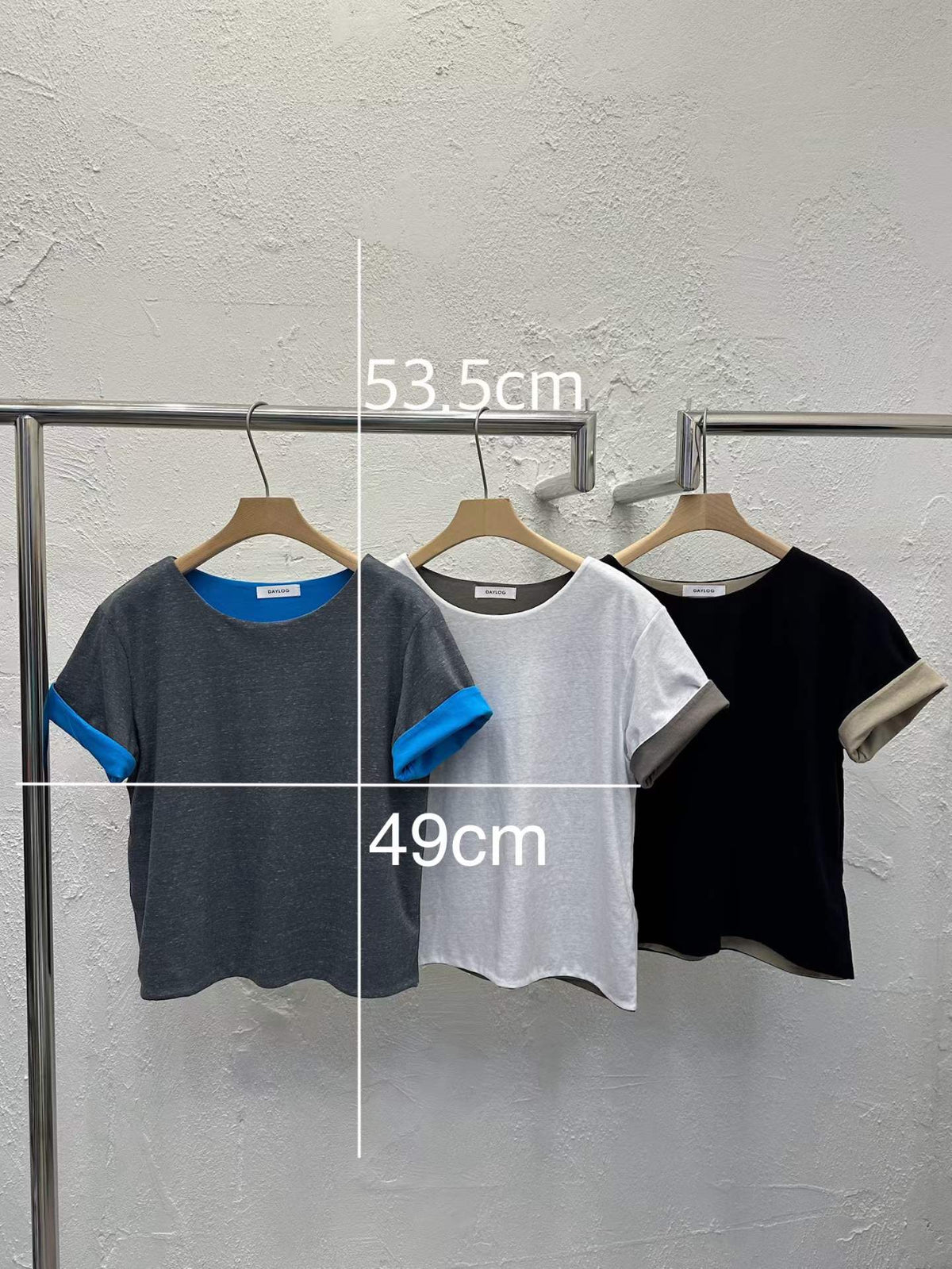 韓國直送Dual Trim Tee