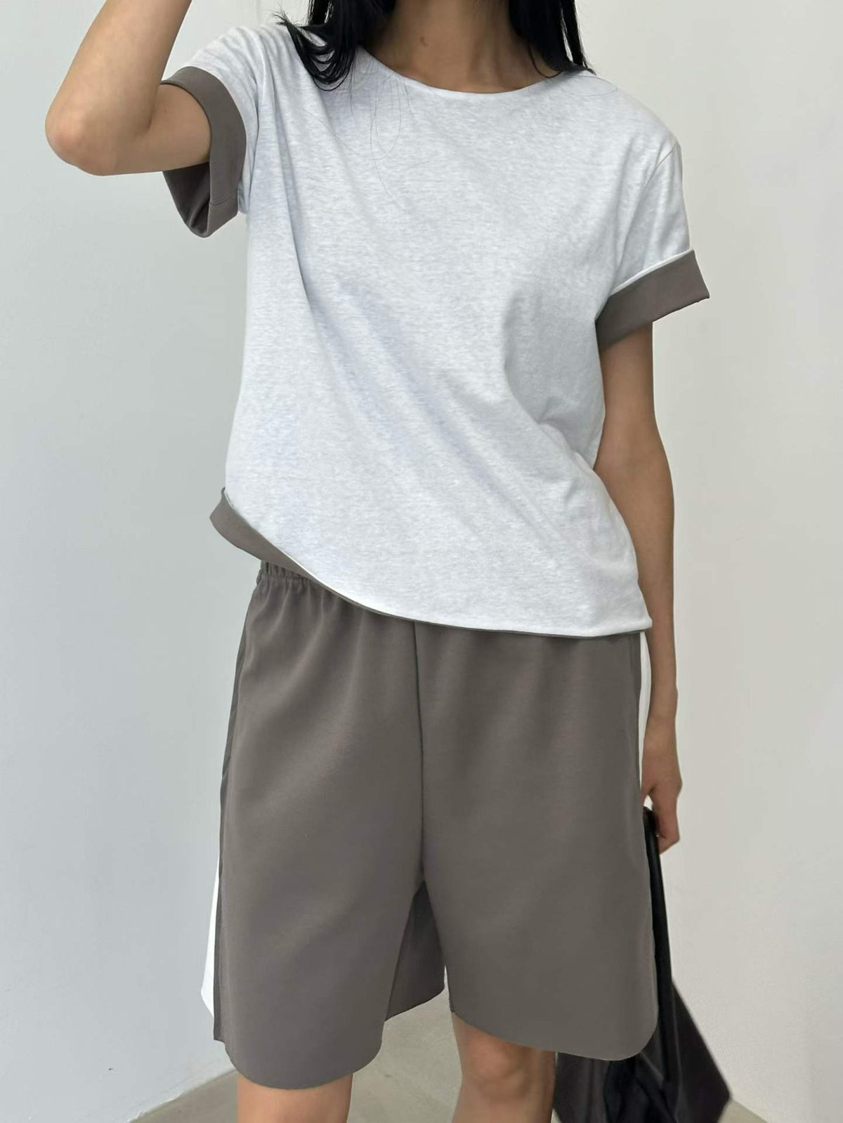 韓國直送Dual Trim Tee