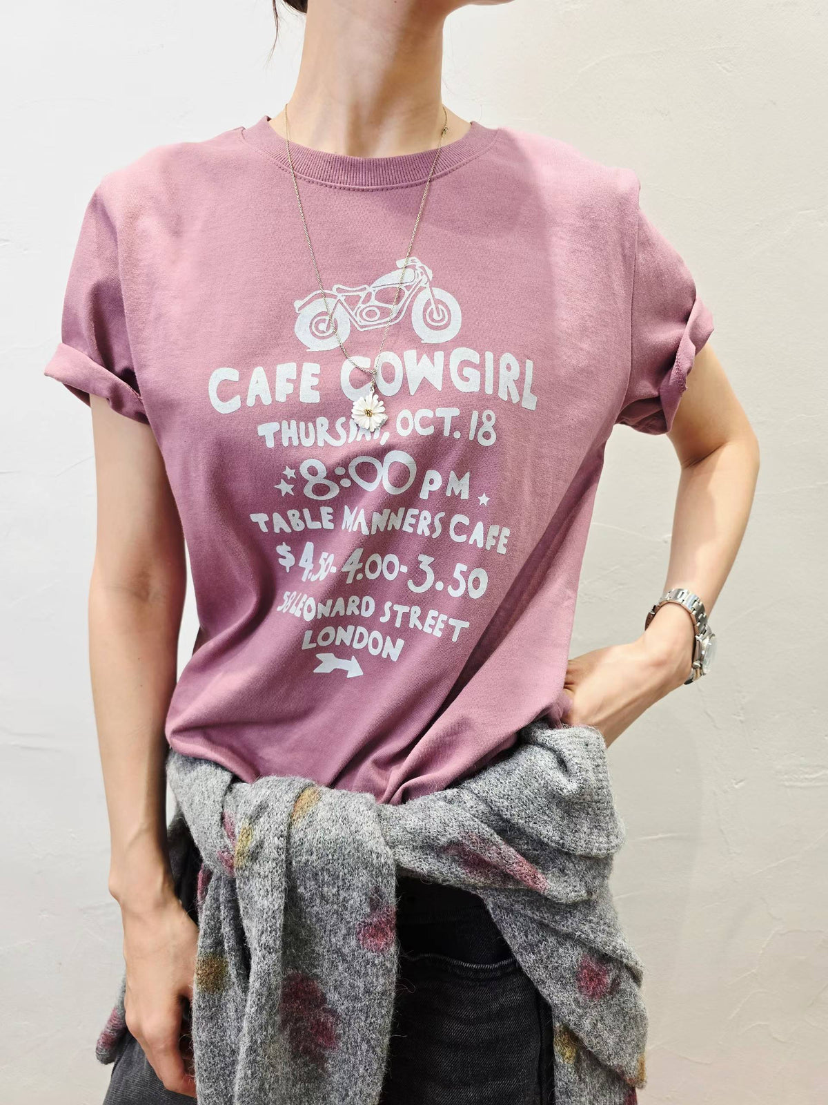 Korean Direct Delivery Biker Cafe Tee