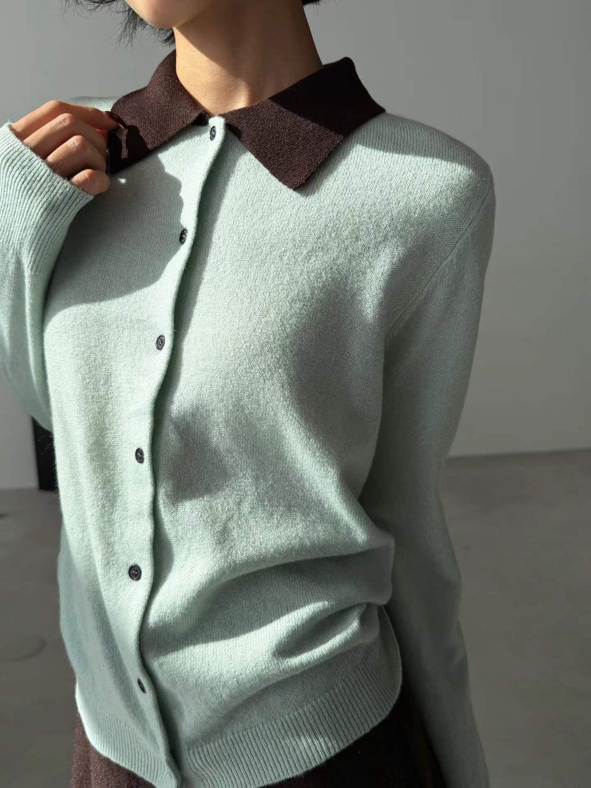 Contrast Collar Knit - Imported from Korea