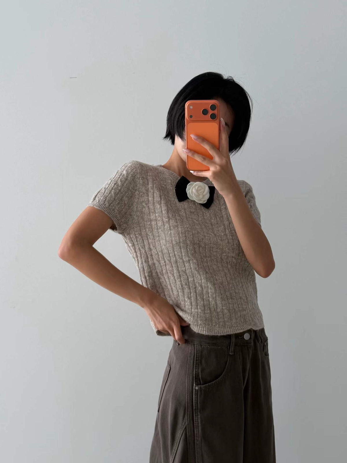 韓國直送Camellia Cable Knit