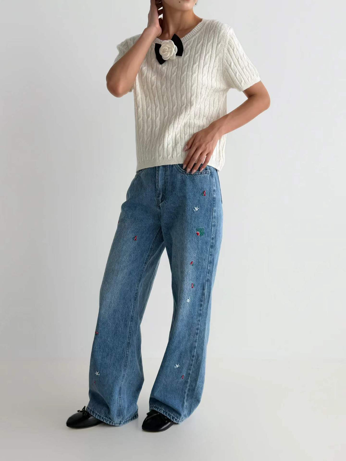 韓國直送Camellia Cable Knit