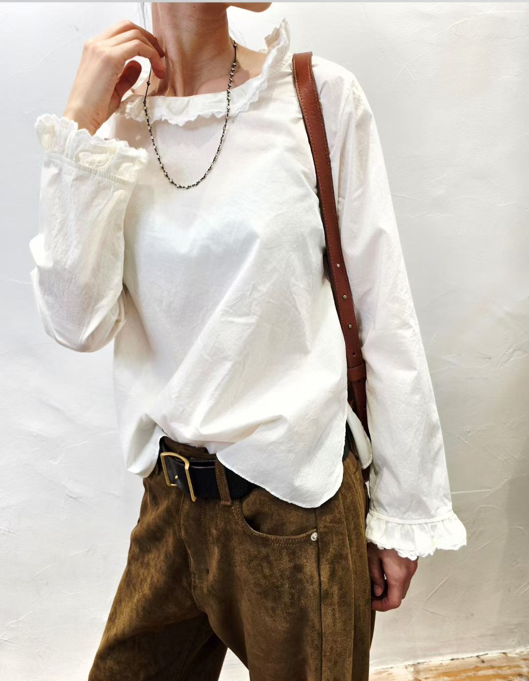 Direct from Korea Ruffle Neck Blouse