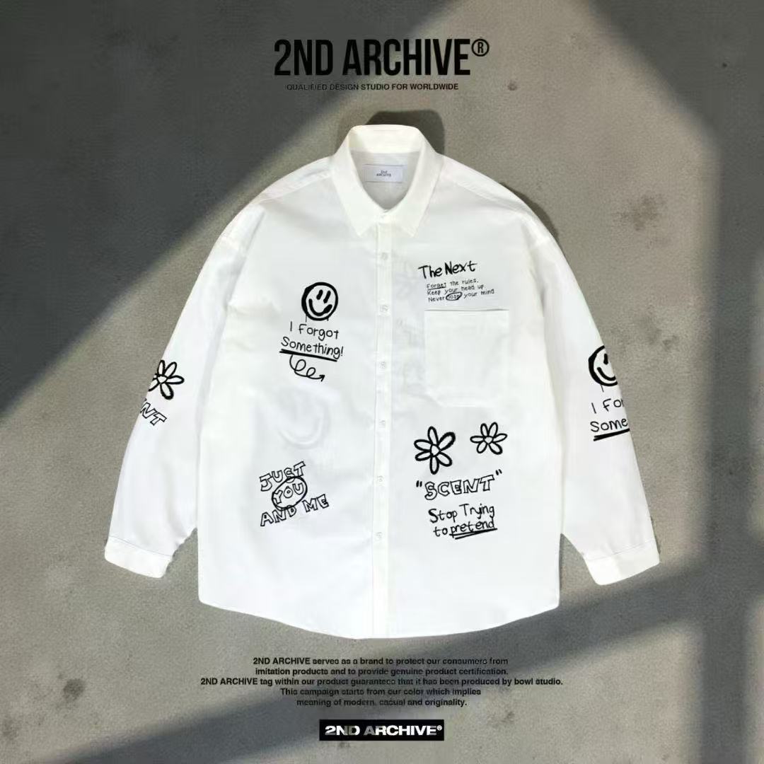 韓國直送2nd ARCHIVE Crayons Lettering Shirt - HLY & CHOCCICO