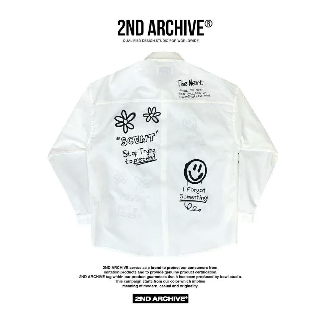 韓國直送2nd ARCHIVE Crayons Lettering Shirt - HLY & CHOCCICO